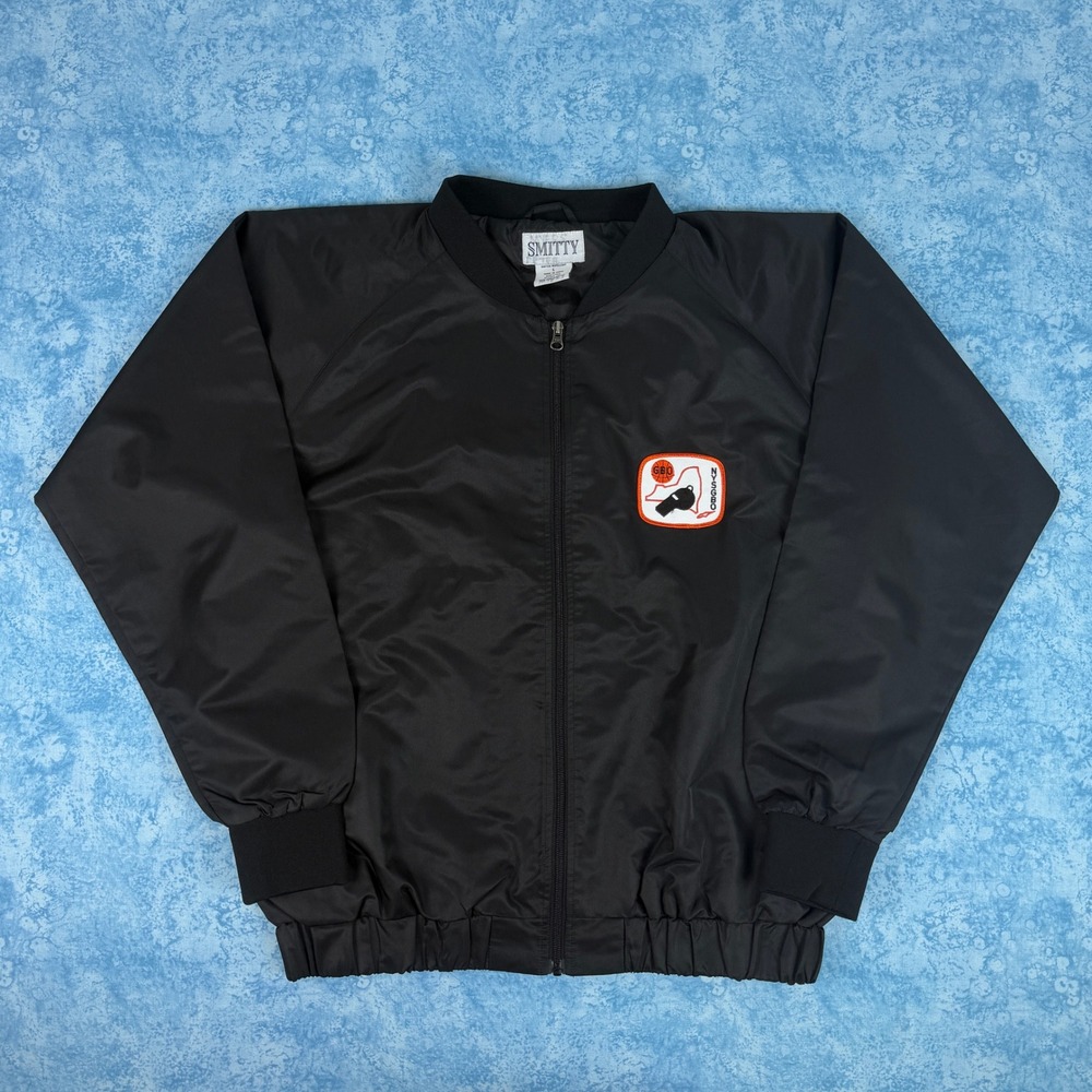 Smitty Men's Basketball Referee Windbreaker Jacket Black Large NYSGBOA
